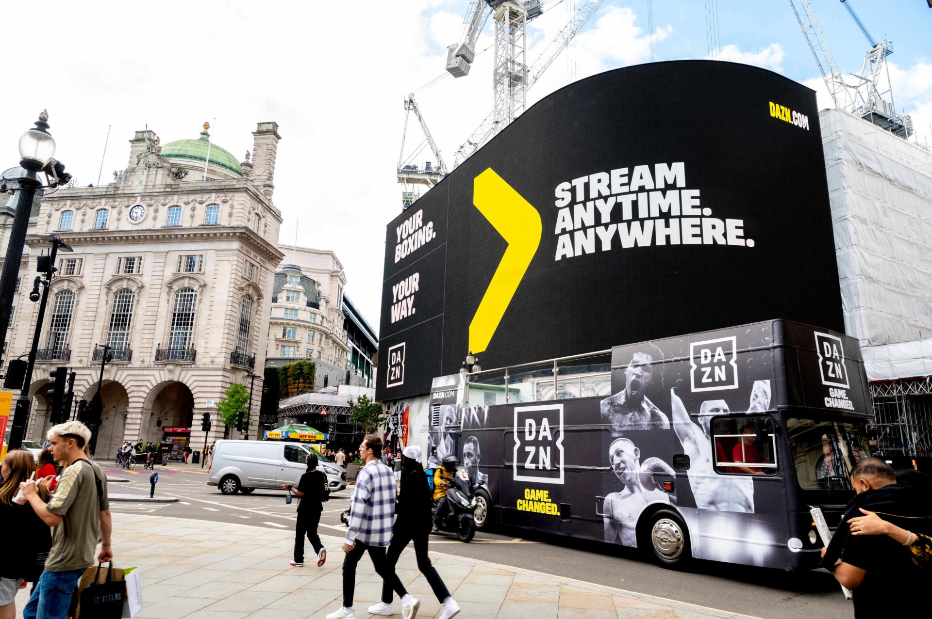 DAZN outdoor campaign — Piccadilly Circus, London