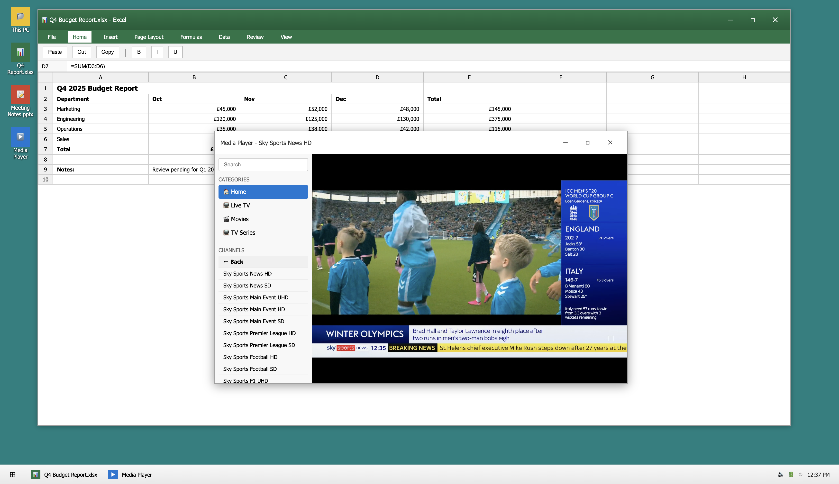 Work mode, the player hidden inside a mock desktop spreadsheet