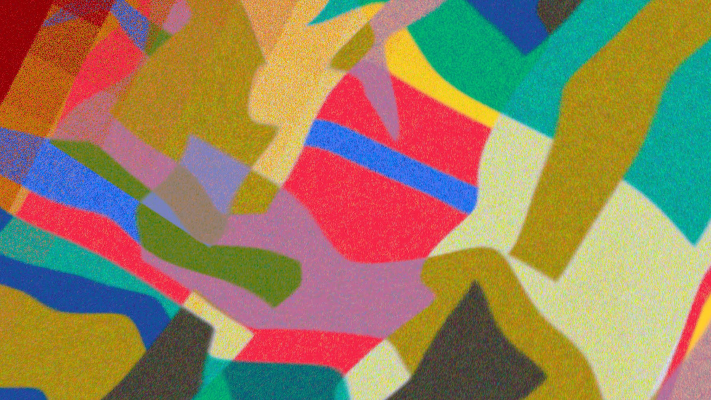 If You Look Hard Enough — abstract composition of overlapping shapes in bold colour