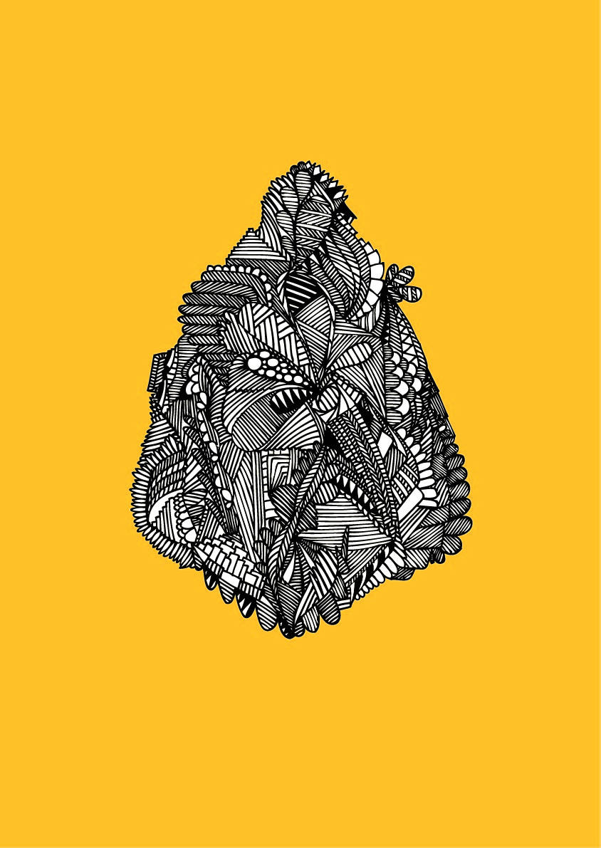 Organic form on yellow