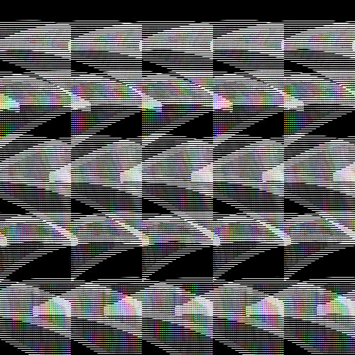 B and W glitch stripes